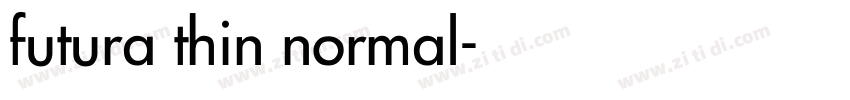 futura thin normal字体转换